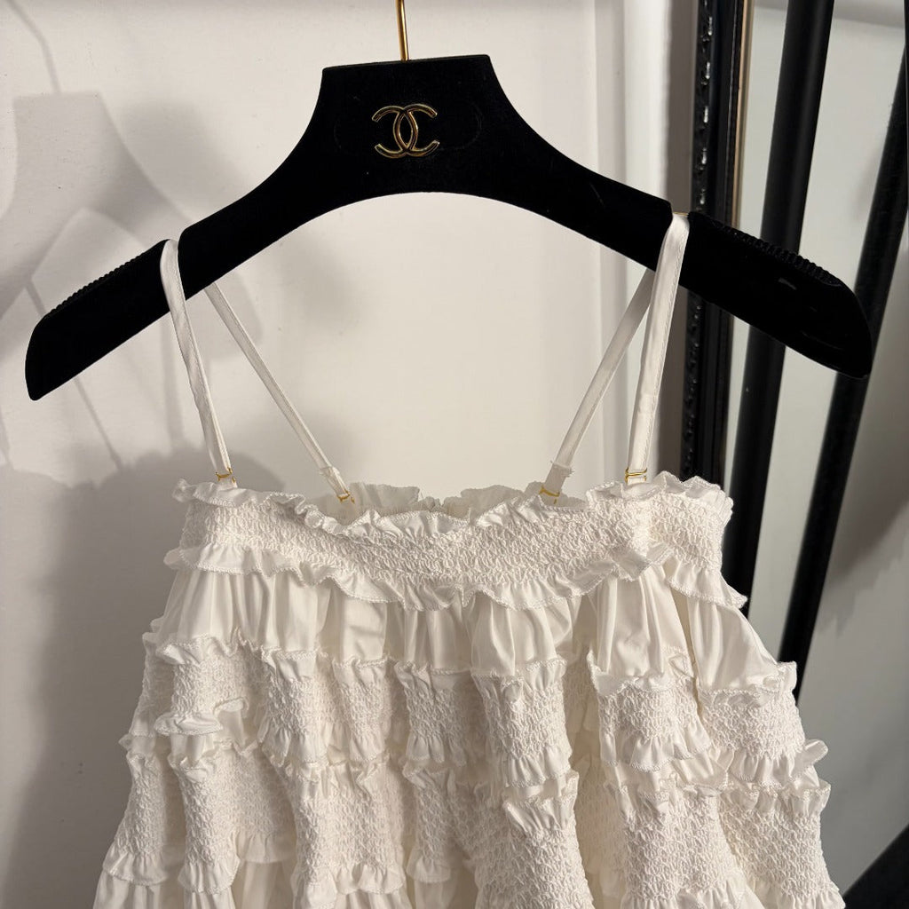 ZIMMERMANN 26S RUFFLED LACE CAMI TOP STYLE 185