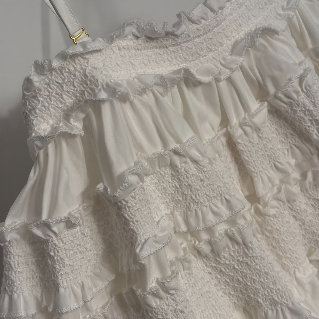 ZIMMERMANN 26S RUFFLED LACE CAMI TOP STYLE 185