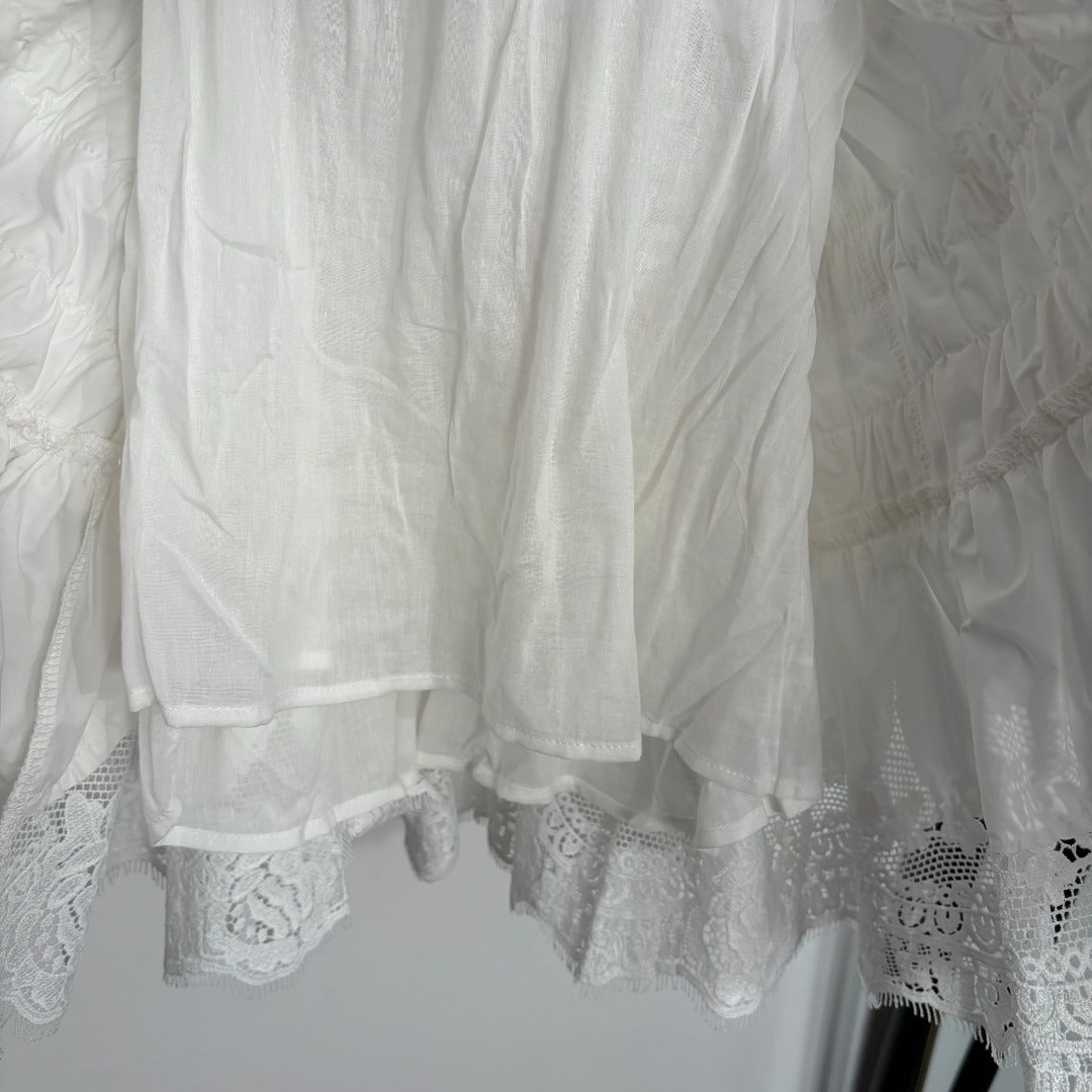 ZIMMERMANN 26S RUFFLED LACE CAMI TOP STYLE 185
