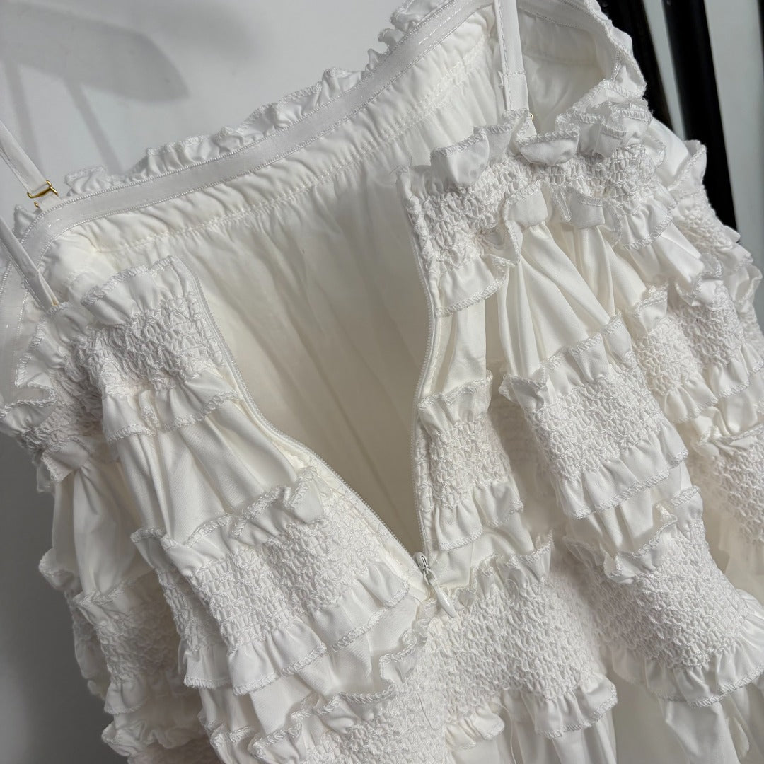 ZIMMERMANN 26S RUFFLED LACE CAMI TOP STYLE 185
