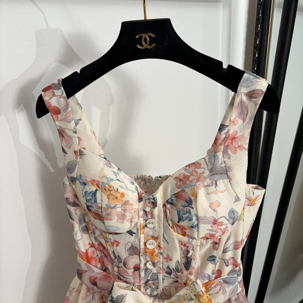 ZIMMERMANN 26S PASTEL FLORAL MINI DRESS STYLE 207