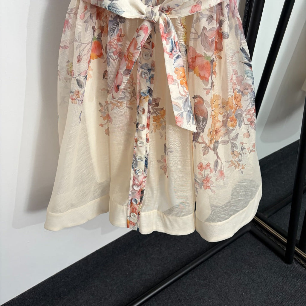 ZIMMERMANN 26S PASTEL FLORAL MINI DRESS STYLE 207