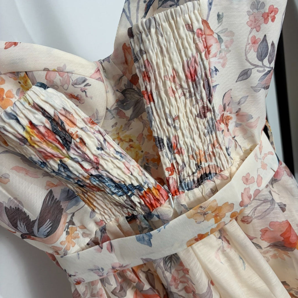 ZIMMERMANN 26S PASTEL FLORAL MINI DRESS STYLE 207