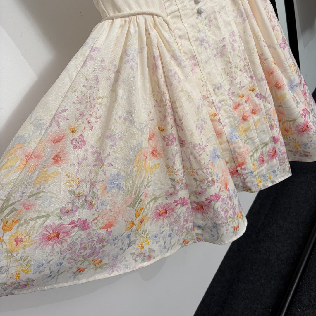 ZIMMERMANN 26S PASTEL FLORAL MINI DRESS STYLE 206