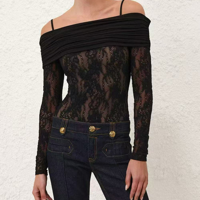 ZIMMERMANN 26S OFF SHOULDER LACE BODYSUIT STYLE 184