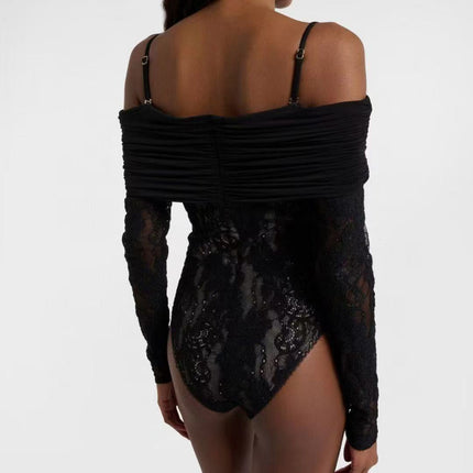 ZIMMERMANN 26S OFF SHOULDER LACE BODYSUIT STYLE 184