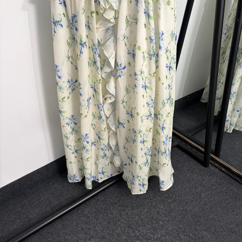 ZIMMERMANN 26S FLORAL RUFFLE CAMI MIDI DRESS STYLE 183