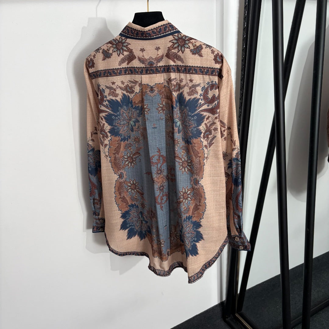ZIMMERMANN 26S LONG SLEEVE SHIRT & WIDE LEG PANTS SET STYLE 182