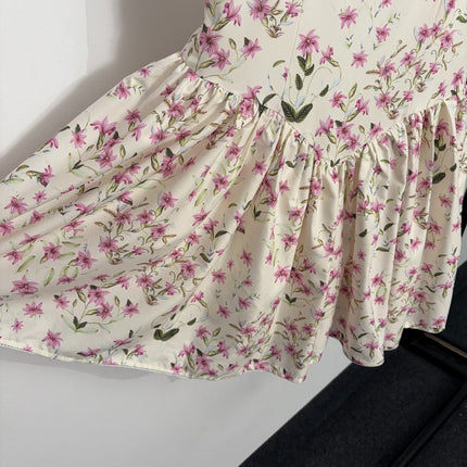ZIMMERMANN 26 FLORAL PRINT BABYDOLL MINI DRESS STYLE 217