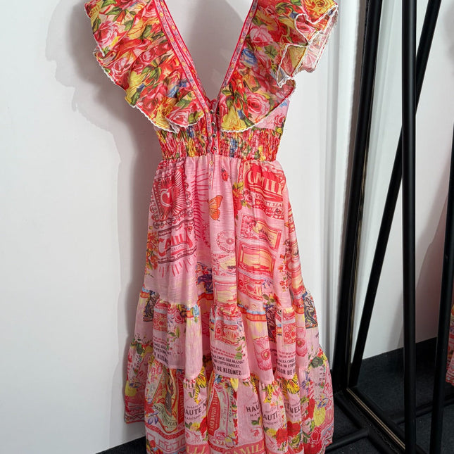 ZIMMERMANN 26 V-NECK MIDI DRESS STYLE 215