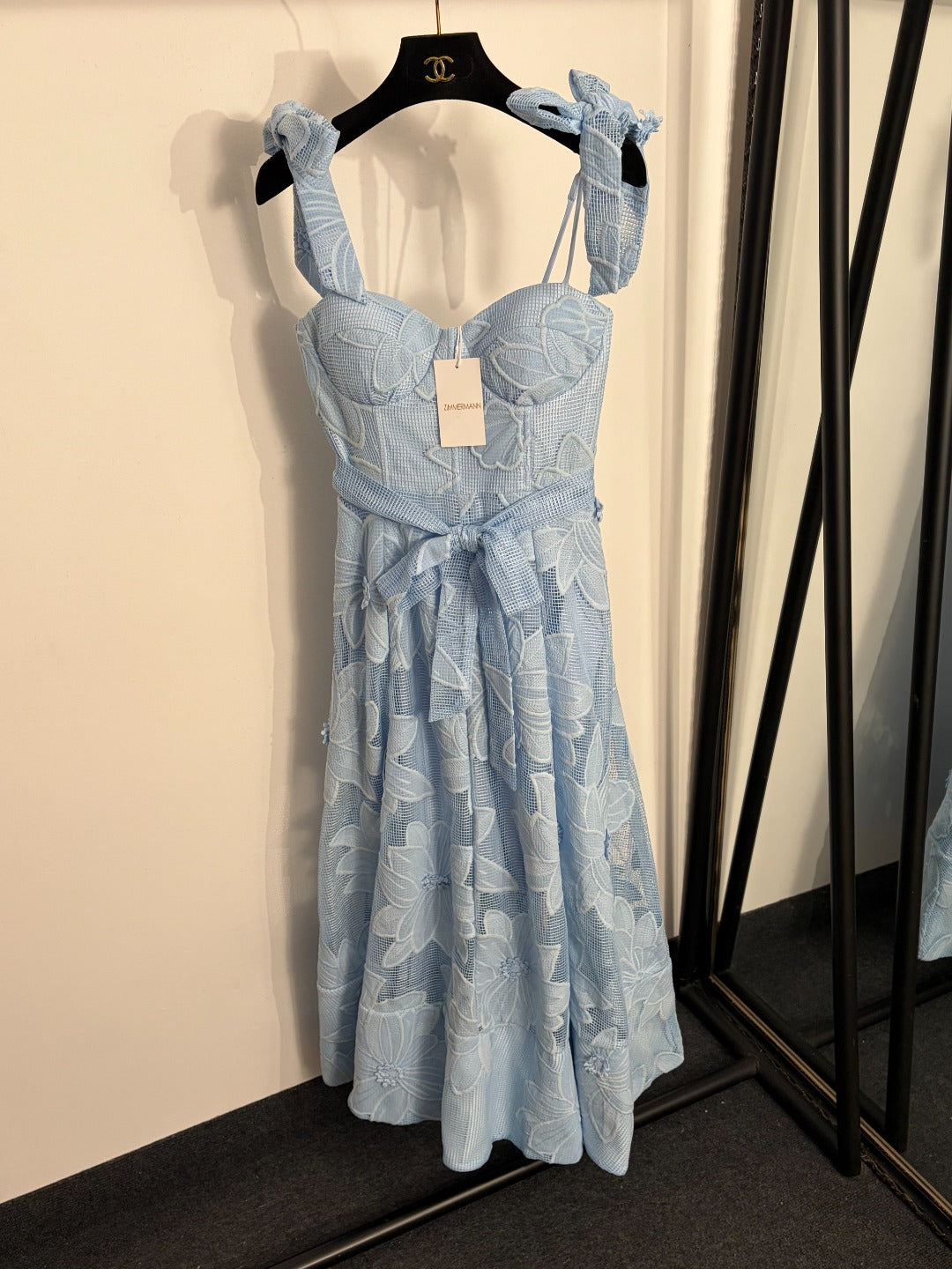 ZIMMERMANN 26 BOW TIE WAIST FLORAL DRESS STYLE 212