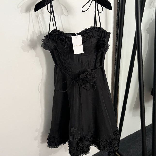 ZIMMERMANN 26S RUFFLED CORSET MINI DRESS 271