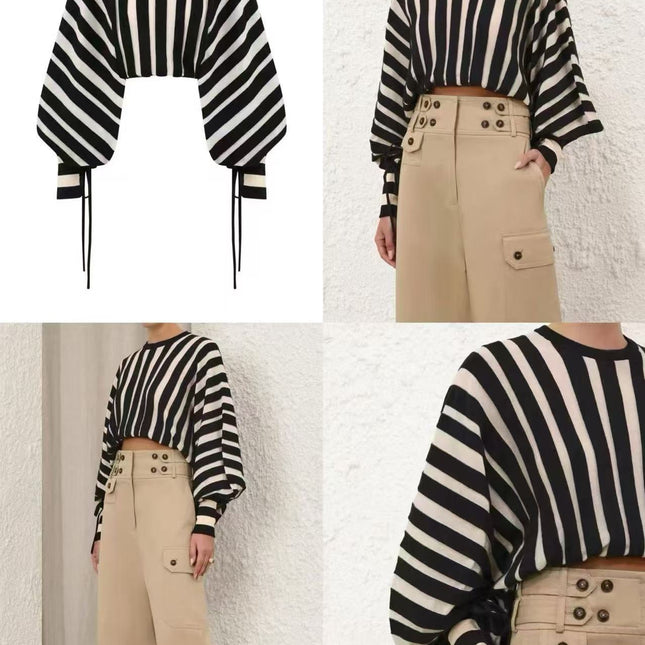 ZIMMERMANN 26S CROPPED KNIT TOP 312