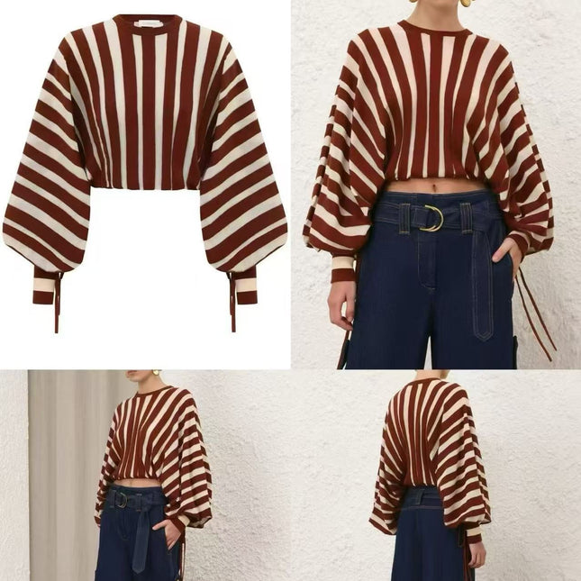 ZIMMERMANN 26S CROPPED KNIT TOP 309