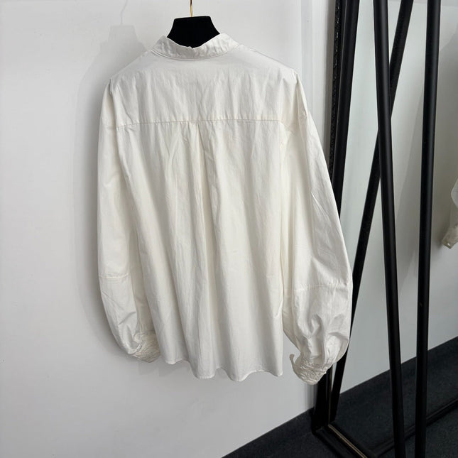 ZIMMERMANN 26S EMBROIDERED LONG-SLEEVE SHIRT 228
