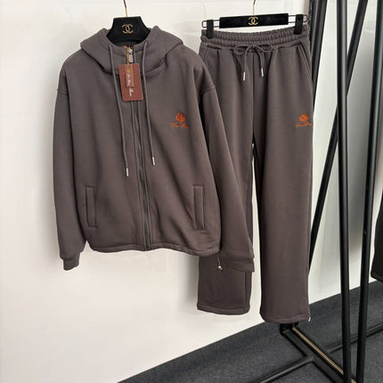 LORO PIANA 26S ZIP-UP HOODIE TRACKSUIT 999