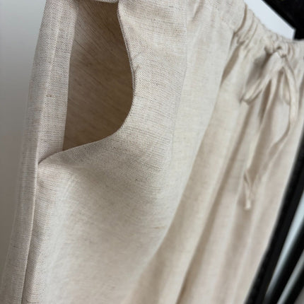 LORO PIANA 26S SHORT-SLEEVE LINEN PANTS SET 997