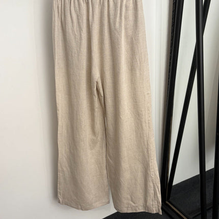 LORO PIANA 26S SHORT-SLEEVE LINEN PANTS SET 997