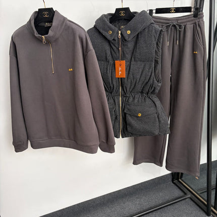 LORO PIANA 26S THREE-PIECE VEST TRACKSUIT 982