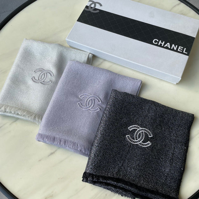 SCARF 210 CM IN BLACK CASHMERE  402208
