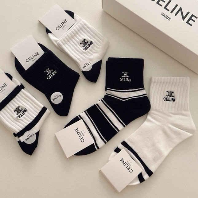 CELINE 26S ANKLE SOCKS 408756 (1 BOX)