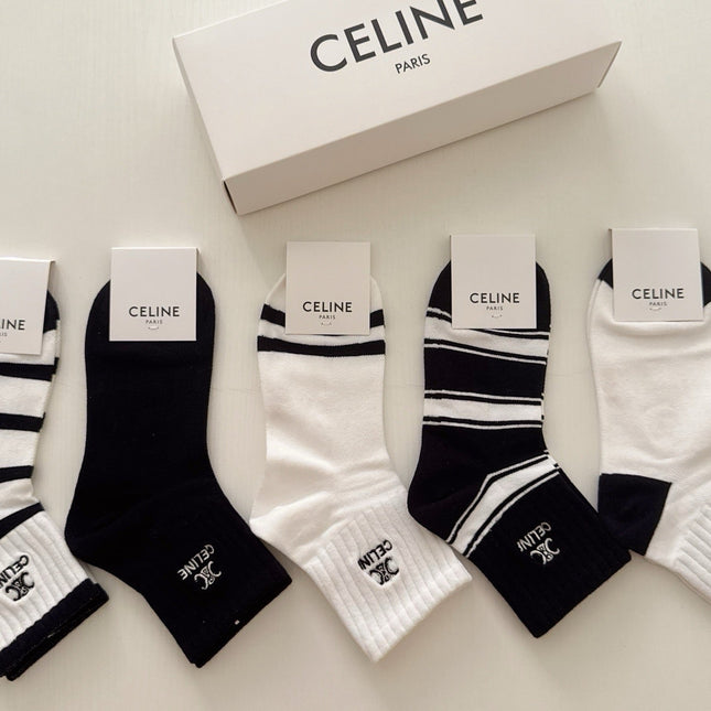 CELINE 26S ANKLE SOCKS 408756 (1 BOX)