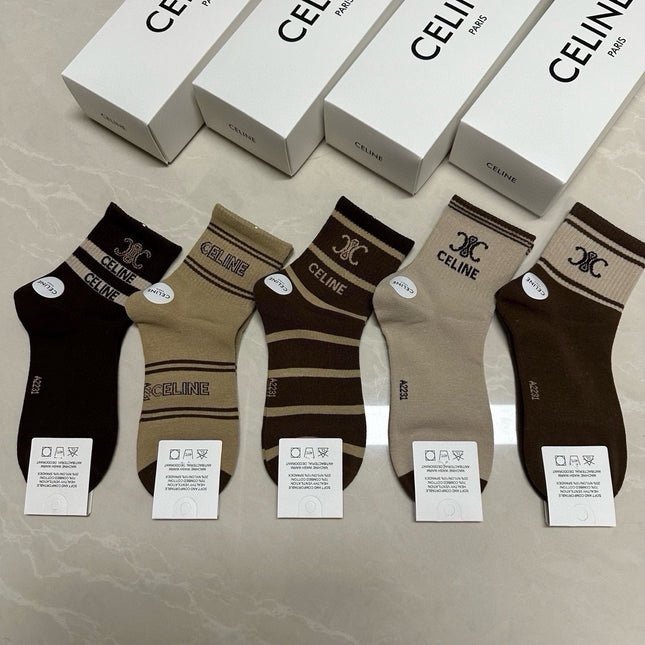 CELINE 26S ANKLE SOCKS 408757 (1 BOX)