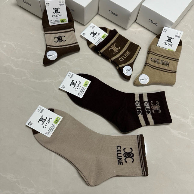 CELINE 26S ANKLE SOCKS 408757 (1 BOX)
