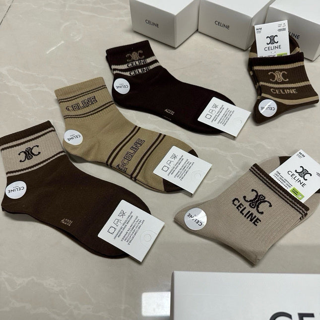 CELINE 26S ANKLE SOCKS 408757 (1 BOX)