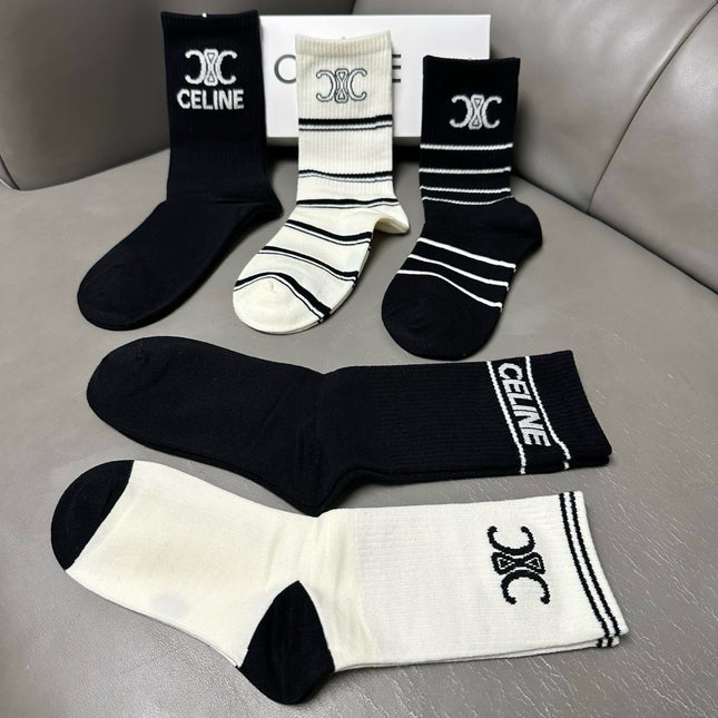 CELINE 26S CREW SOCKS 412449 (1 BOX)