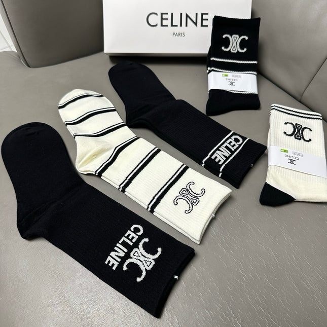 CELINE 26S CREW SOCKS 412449 (1 BOX)