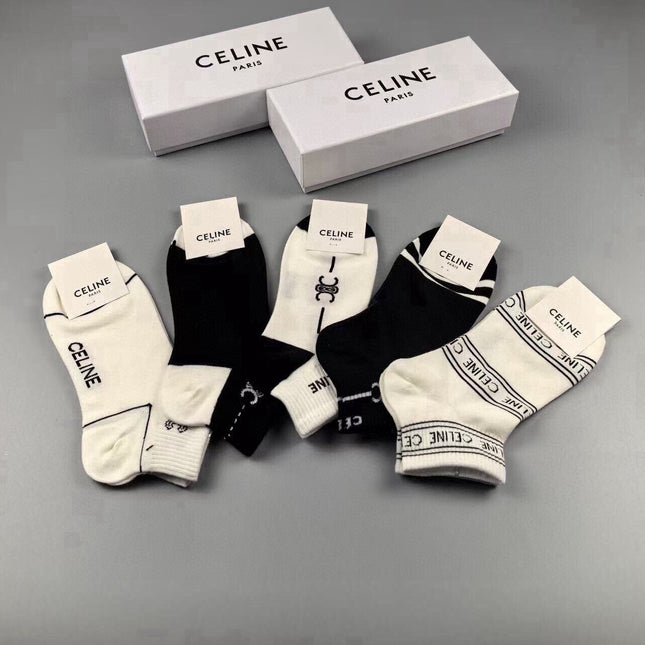 CELINE 26S ANKLE SOCKS 415735 (1 BOX)