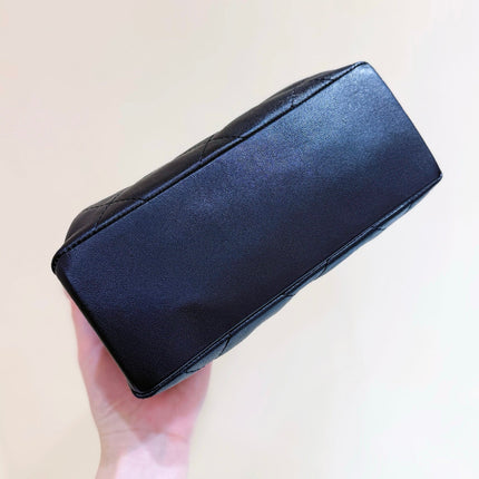 CHANEL 26S HOBO SHOULDER BAG 13 IN BLACK LAMBSKIN