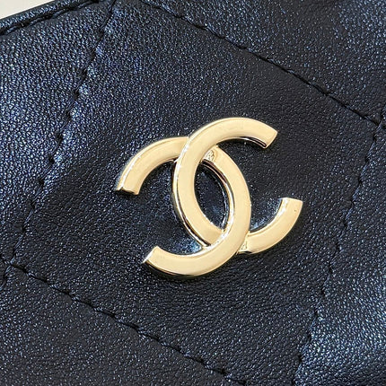 CHANEL 26S HOBO SHOULDER BAG 13 IN BLACK LAMBSKIN