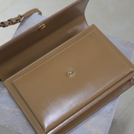 YSL 25S SUNSET MM 25 IN FOX CALFSKIN GOLD HARDWARE
