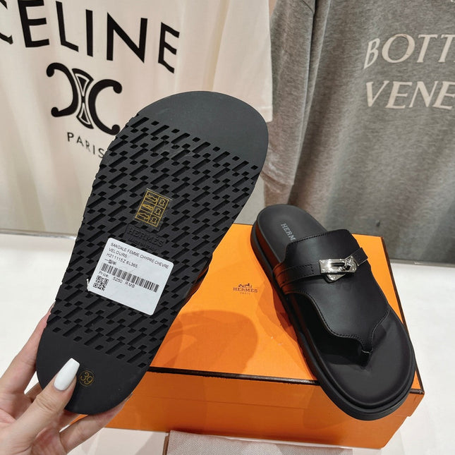 EMPIRE SANDAL BLACK CALFSKIN