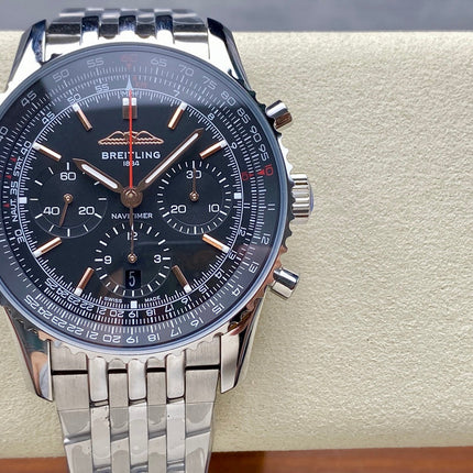 NAVITIMER B01 CHRONOGRAPH 43 ALL STEEL BLACK DIAL