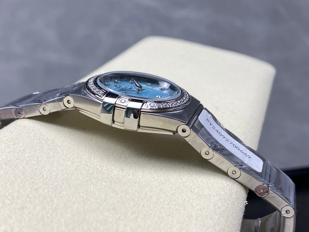 CONSTELLATION PETITE WATCH SILVER CASE AND SAPPHIRE BLUE DIAL WITH CRYSTAL