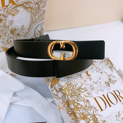 DIOR 25S BELT 25 MM IN BLACK CALFSKIN 561823