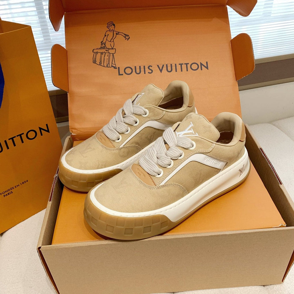 LV 26S TILTED SNEAKERS IN LIGHT BROWN MONOGRAM CANVAS