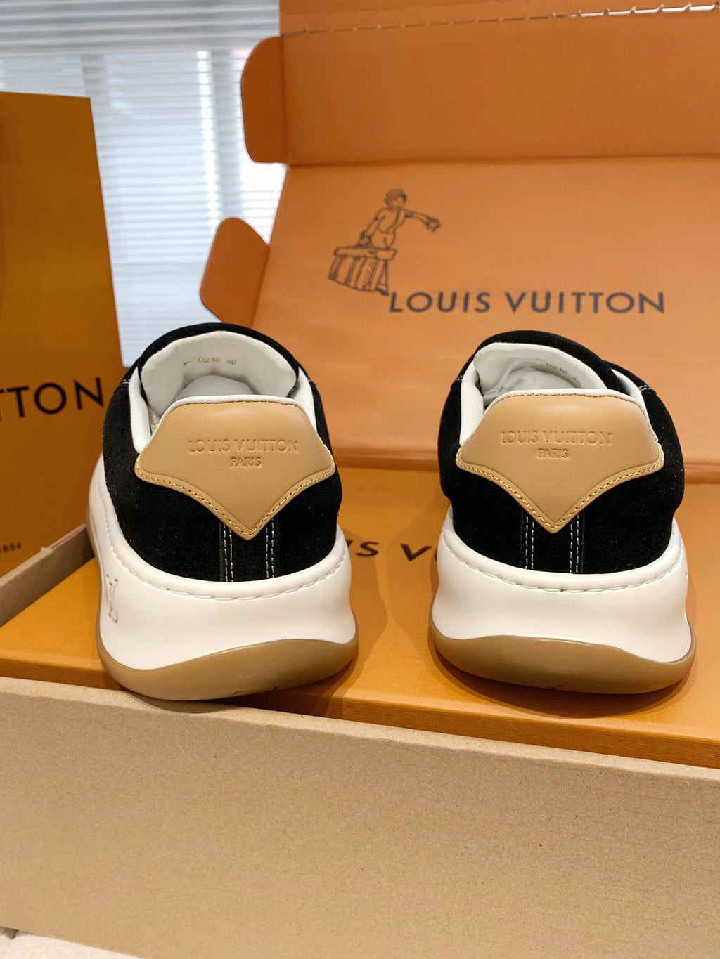 LV 26S TILTED SNEAKERS IN BLACK SUEDE