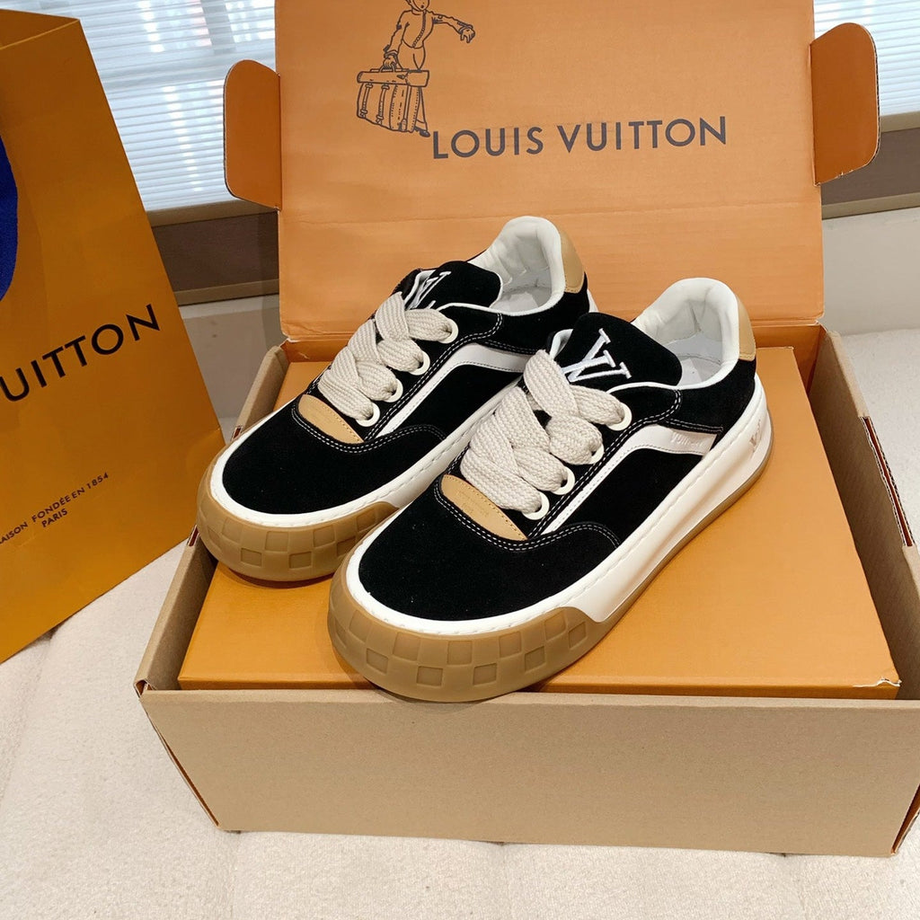 LV 26S TILTED SNEAKERS IN BLACK SUEDE