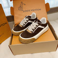 LV 26S TILTED SNEAKERS IN DARK BROWN SUEDE
