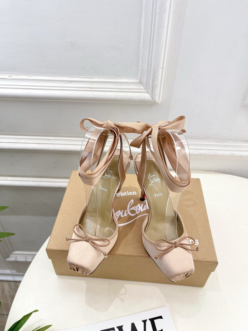 CASSIA LACE UP 100MM IN BEIGE SATIN