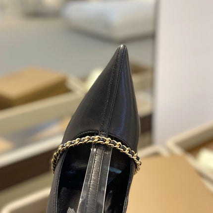 BURBERRY 26S HIGH HEELS 105 MM IN BLACK CALFSKIN