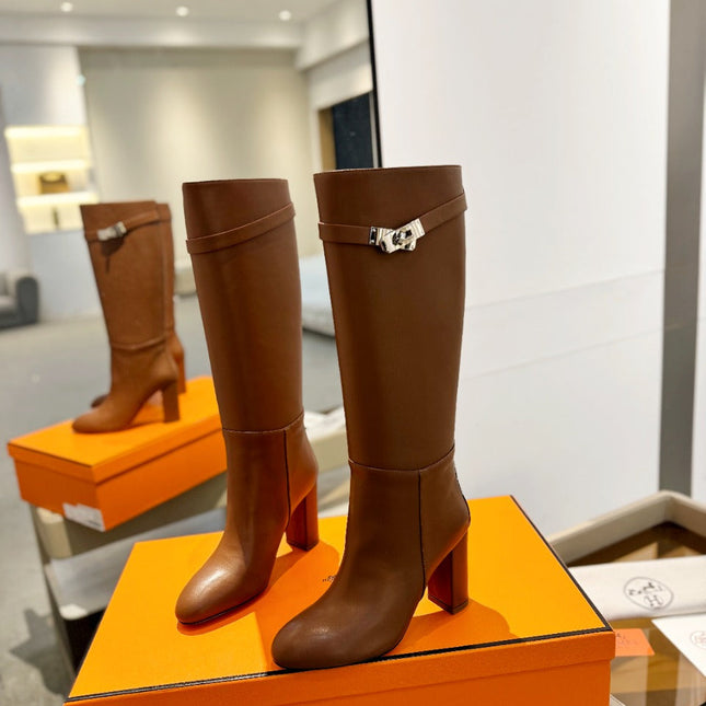 STORY BOOT 85MM IN BRONZE BROWN CALFSKIN