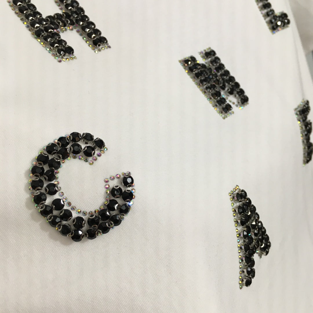 CHANEL 26S EMBELLISHED SHORT-SLEEVE T-SHIRT 850