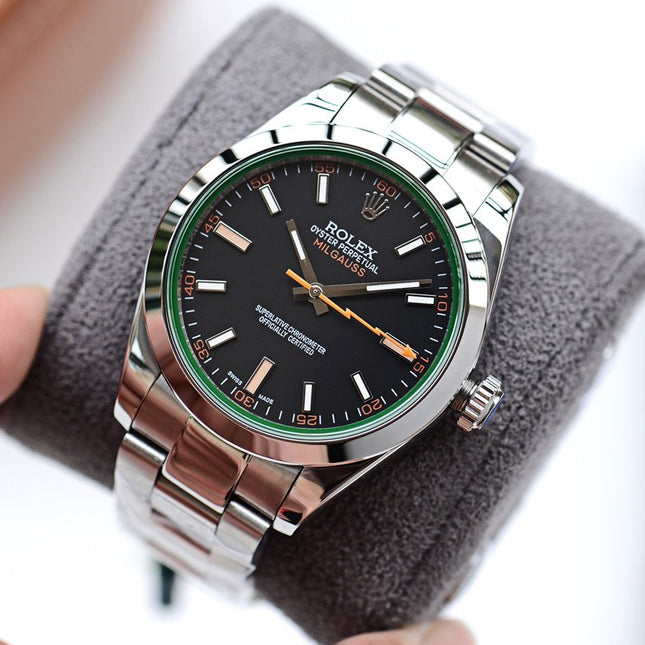 MILGAUSS STAINLESS STEEL BLACK BLUE ORANGE DIAL